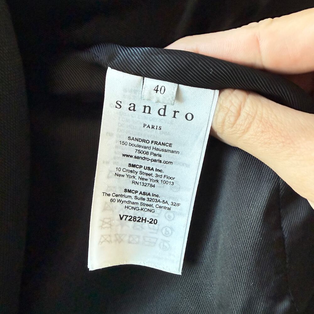 Sandro Oversized Wool Blend Blazer Jacket - Picture 4 of 6